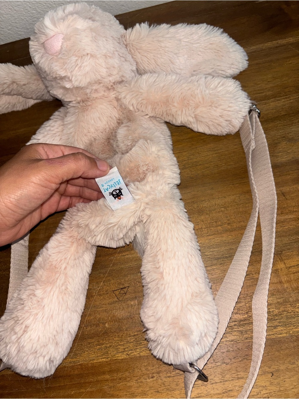 Jellycat Smudge Rabbit Backpack - Picture 4 of 5